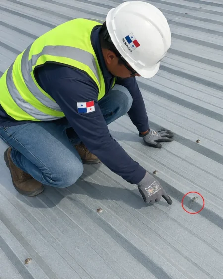 techo de aluzinc con hueco